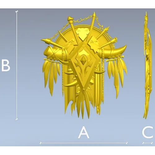 War-Totem Crest - STL 3D Model for CNC