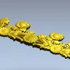 Sunflower Garland Relief STL for CNC