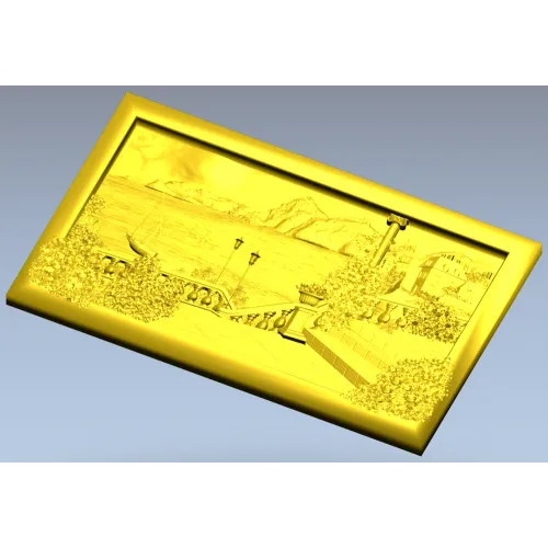 3D панно "Терраса у моря" - STL модель для ЧПУ