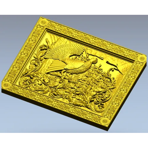 Capercaillie Song relief panel - STL 3D model for CNC