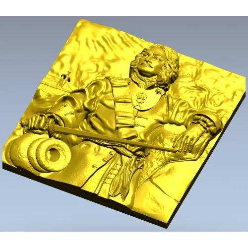 Барельеф исторического правителя - 3D модель STL для ЧПУ