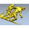 Primeval Walkers - high-relief STL model for CNC wood carving