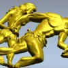 Primeval Walkers - high-relief STL model for CNC wood carving