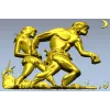 Primeval Walkers - high-relief STL model for CNC wood carving