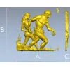 Primeval Walkers - high-relief STL model for CNC wood carving