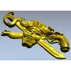 Pirate Skull Emblem STL for CNC