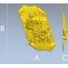 Pirate Captain Bas-Relief STL 3D Model for CNC