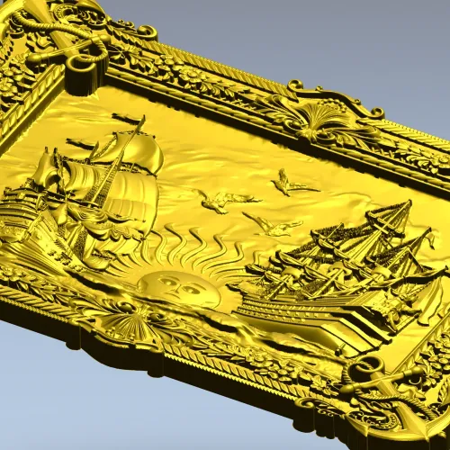 Пиратская одиссея - 3D модель STL панно для ЧПУ