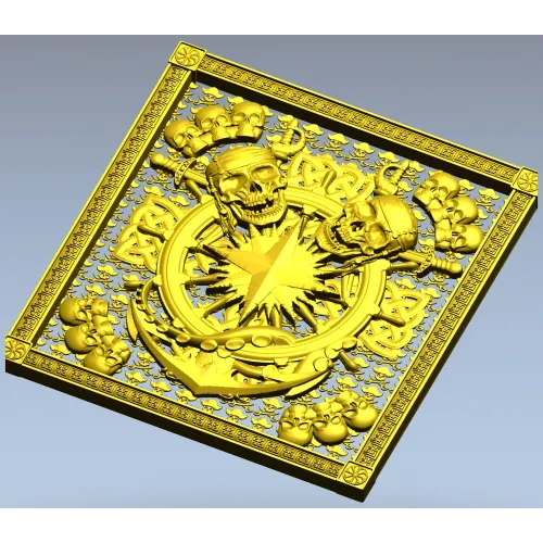 Пиратский компас - 3D панель STL для ЧПУ