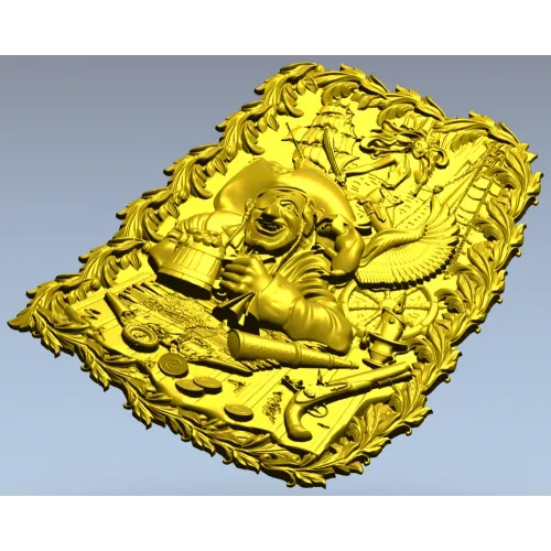 Панно "Весёлый Корсар" - 3D модель STL для ЧПУ фрезера