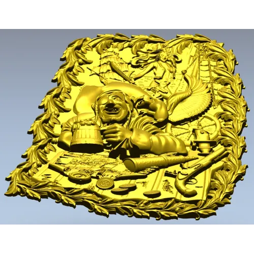 Панно "Весёлый Корсар" - 3D модель STL для ЧПУ фрезера