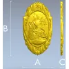 Овальный морской медальон - 3D модель STL для ЧПУ с пиратской сценой