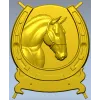 Horseshoe Horse Head Relief STL