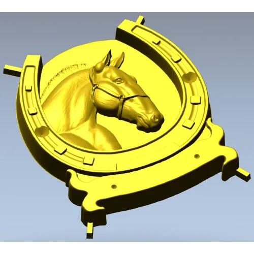 Horseshoe Horse Head Relief STL