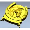 Horseshoe Horse Head Relief STL