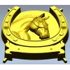 Horseshoe Horse Head Relief STL