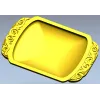 Резной поднос с барочными ручками - STL модель для ЧПУ