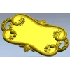 Декоративная STL модель подноса в стиле рококо для ЧПУ