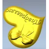 Heart-shaped bow bas-relief STL for CNC carving