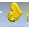 Heart-shaped bow bas-relief STL for CNC carving