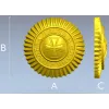 Орденальная медаль "Польза, Честь и Слава" - 3D модель STL для ЧПУ