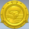 Иллюминатор с рельефом матроса - STL для ЧПУ
