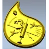 Final Drop teardrop medallion - STL 3D model for CNC