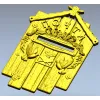 Dove Mail Plaque - detailed STL 3D model for CNC