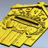 Dove Mail Plaque - detailed STL 3D model for CNC