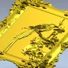 Птичья панель в рококо-раме - STL для ЧПУ