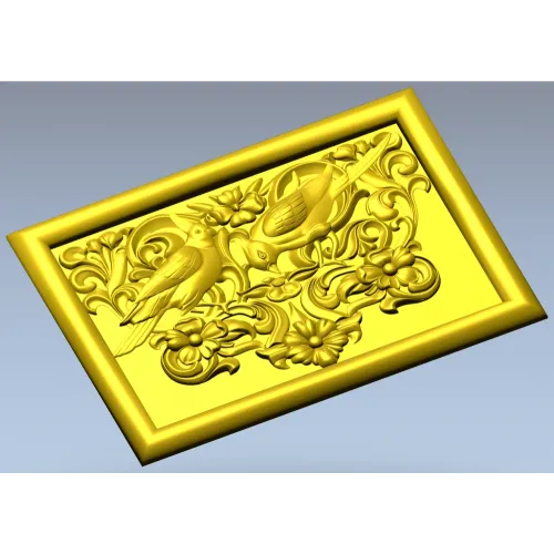 Songbird Arabesque Relief - STL model for CNC milling