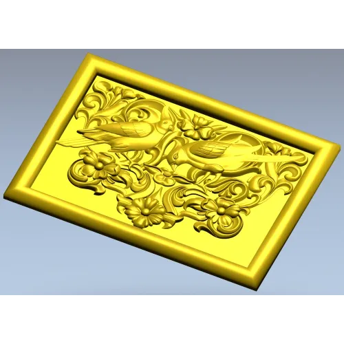 Songbird Arabesque Relief - STL model for CNC milling