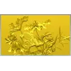 3D модель панно "Цапля в лотосах" - STL для ЧПУ