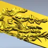3D модель панно "Цапля в лотосах" - STL для ЧПУ