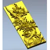 Панель "Птицы и пионы" - 3D модель STL для ЧПУ