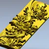 Панель "Птицы и пионы" - 3D модель STL для ЧПУ