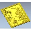 Павлин и пионы - 3D модель STL для ЧПУ (панель)