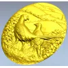 Фазаны в овальном медальоне - 3D модель STL для ЧПУ