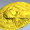 Фазаны в овальном медальоне - 3D модель STL для ЧПУ