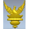 Птица в лотосе - 3D модель STL для ЧПУ