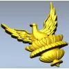 Птица в лотосе - 3D модель STL для ЧПУ