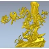3D модель STL "Птички у старого ствола" - панно для ЧПУ