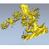 3D модель STL "Птички у старого ствола" - панно для ЧПУ