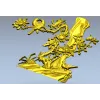 3D модель STL "Птички у старого ствола" - панно для ЧПУ