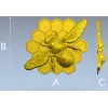 Пчела на сотах - 3D модель STL для ЧПУ