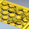 Соты с пчёлами - рельефная stl модель для ЧПУ