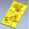 Bees on Daisies - High-Relief STL Panel for CNC