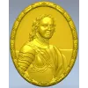 Peter I Oval Medallion - STL Relief for CNC