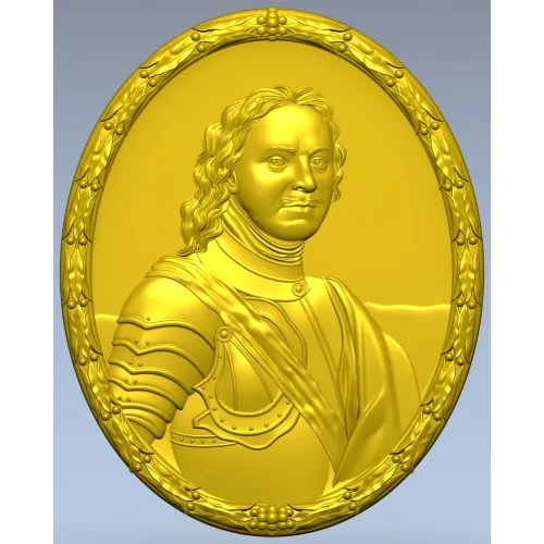 Peter I Oval Medallion - STL Relief for CNC