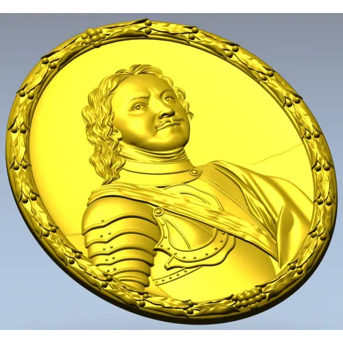 Peter I Oval Medallion - STL Relief for CNC
